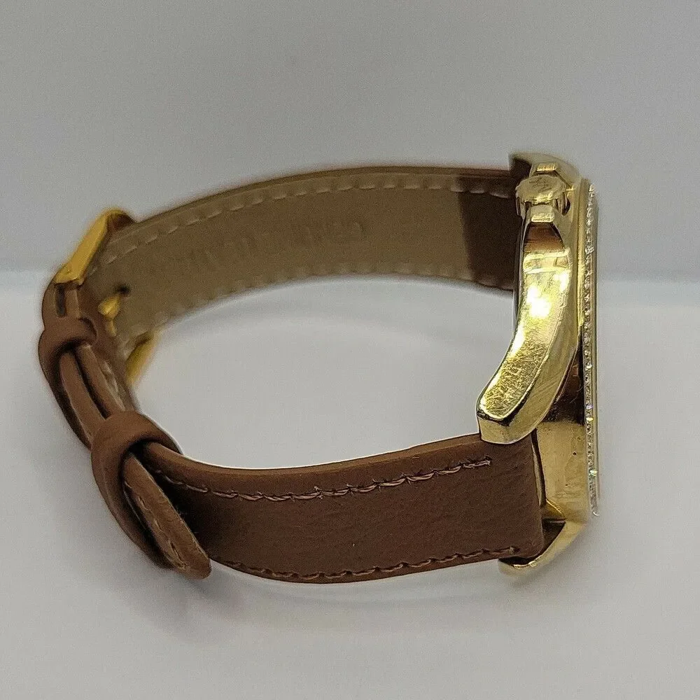 MICHAEL KORS MK2394 Women's Brown Leather Analog Dial Quartz Wrist Watch AM519
